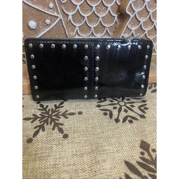 MICHAEL KORS ASTOR STUDDED Patent Leather Bifold WALLET - Picture 2 of 10